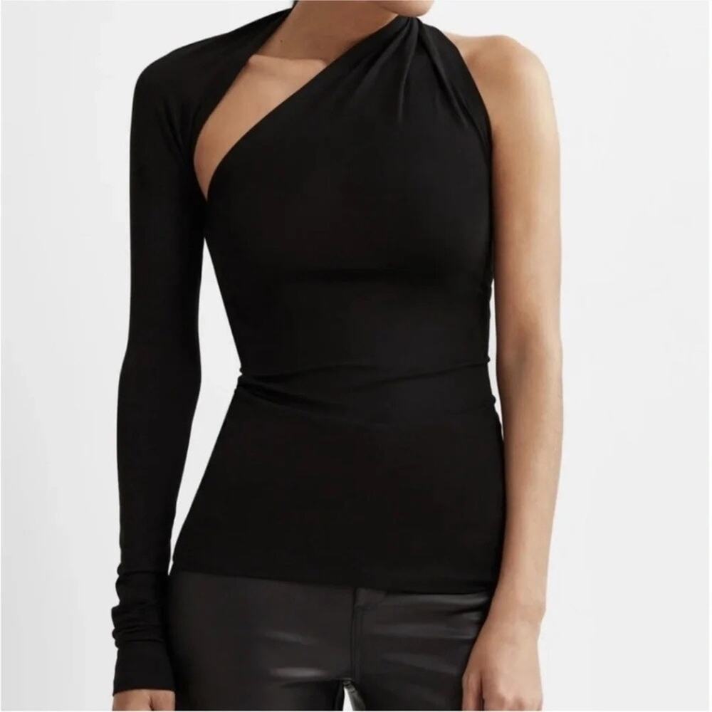 Marcella Manhattan One Shoulder Top Small Black NWT